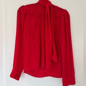 Zara Red Blouse with tie